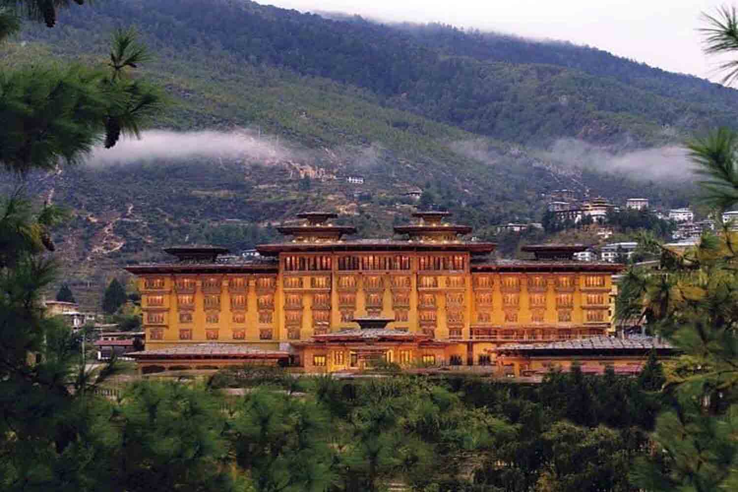Taj Tashi- A 5-star hotel in its Dzong like structure in Thimphu